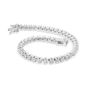 Ariel 18ct White Gold Tulip Set Diamond Bracelet