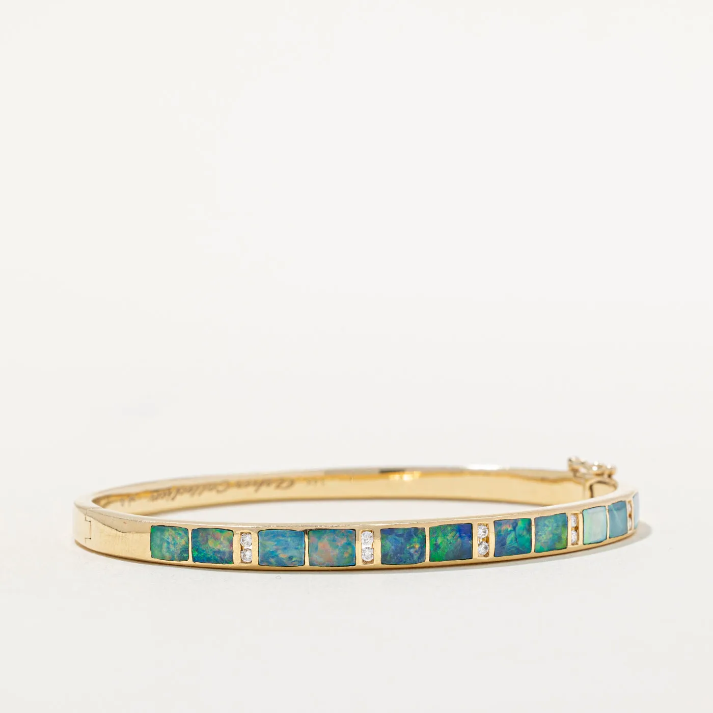 Asher Collection' Opal & Diamond Bracelet | 0.80ctw, 0.10ctw | 6.5" |