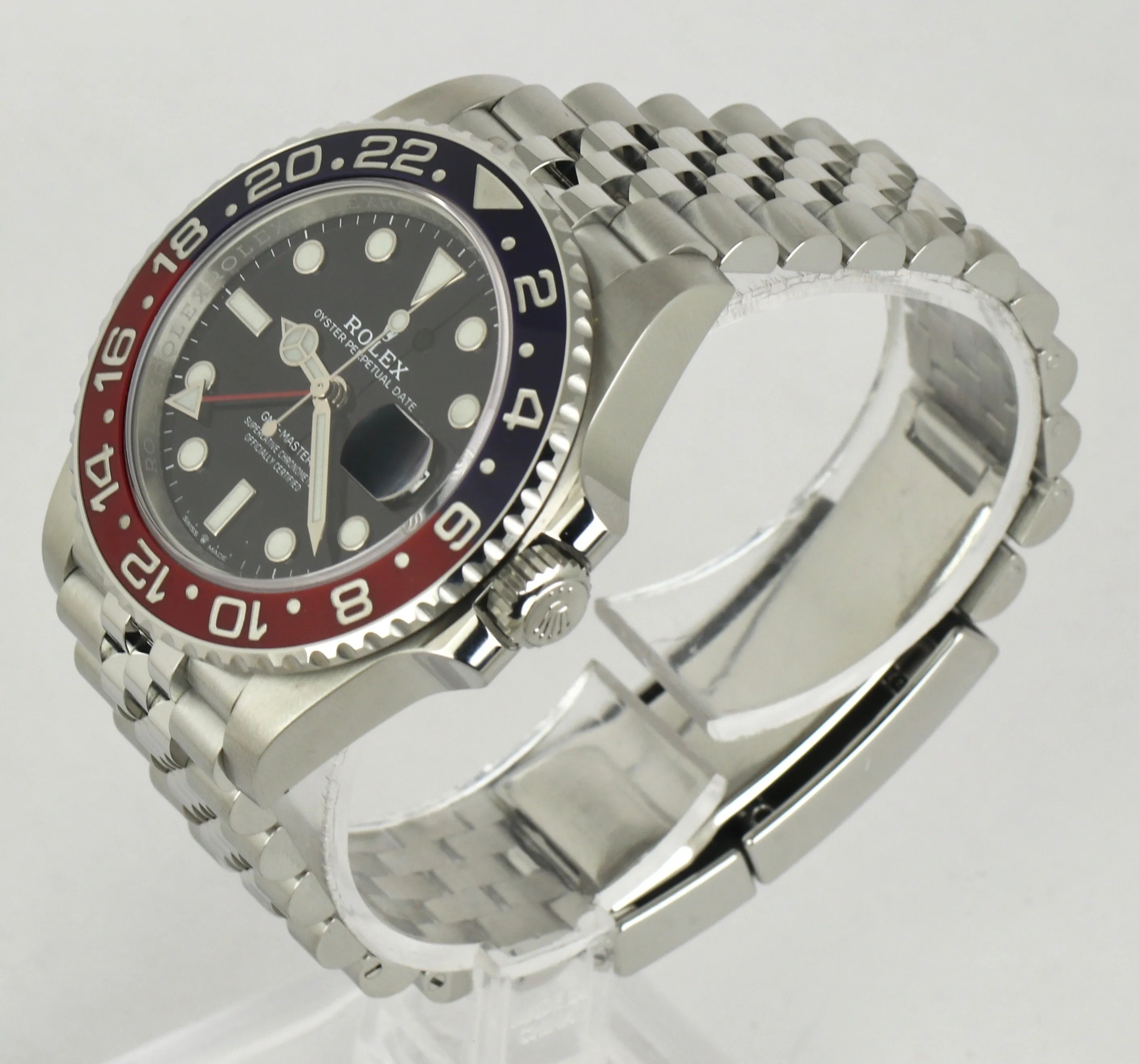 AUG 2020 Rolex GMT Master II PEPSI Jubilee Blue Red Ceramic Stainless 126710