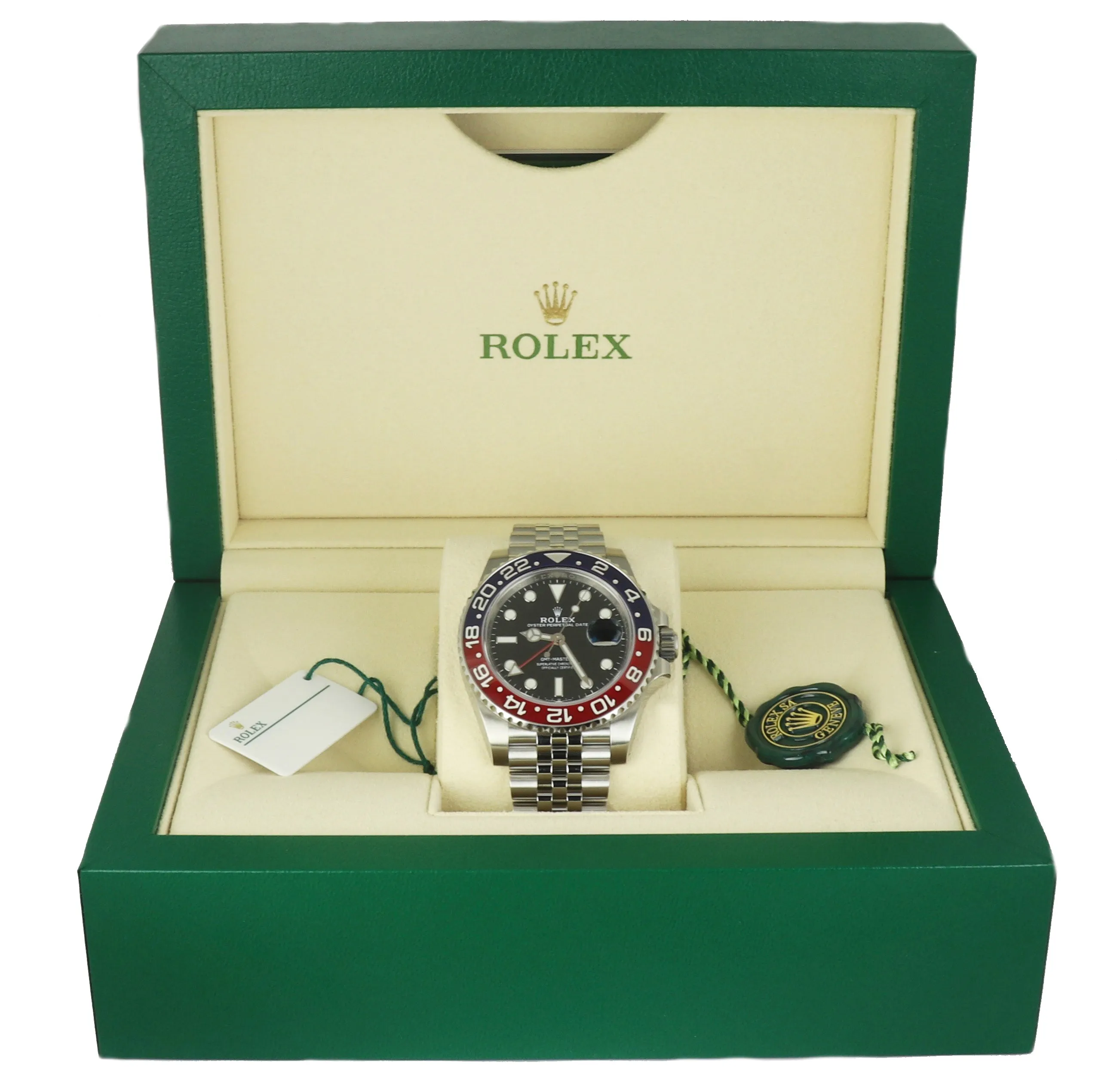 AUG 2020 Rolex GMT Master II PEPSI Jubilee Blue Red Ceramic Stainless 126710