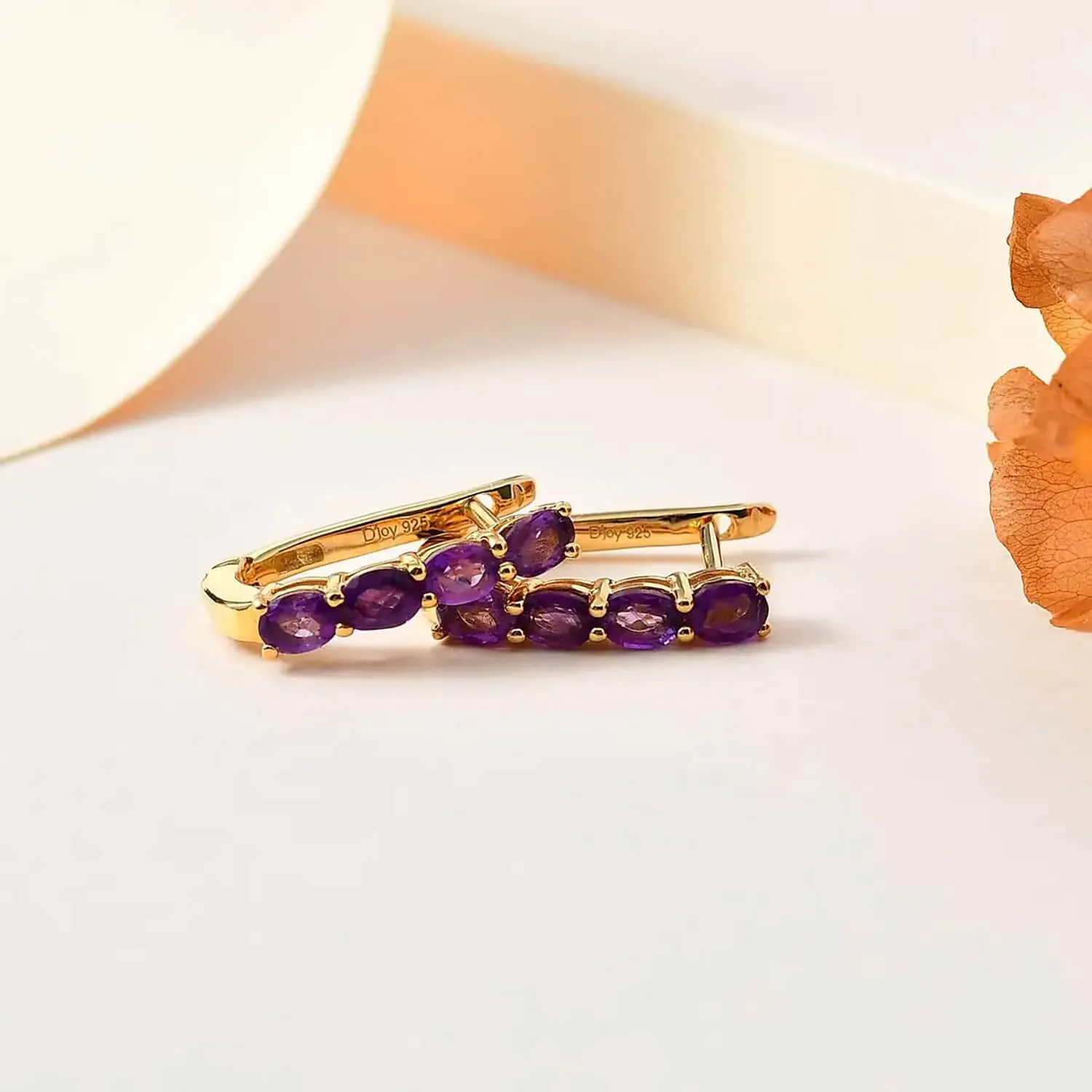 Aura Embrace Amethyst Earrings in Silver