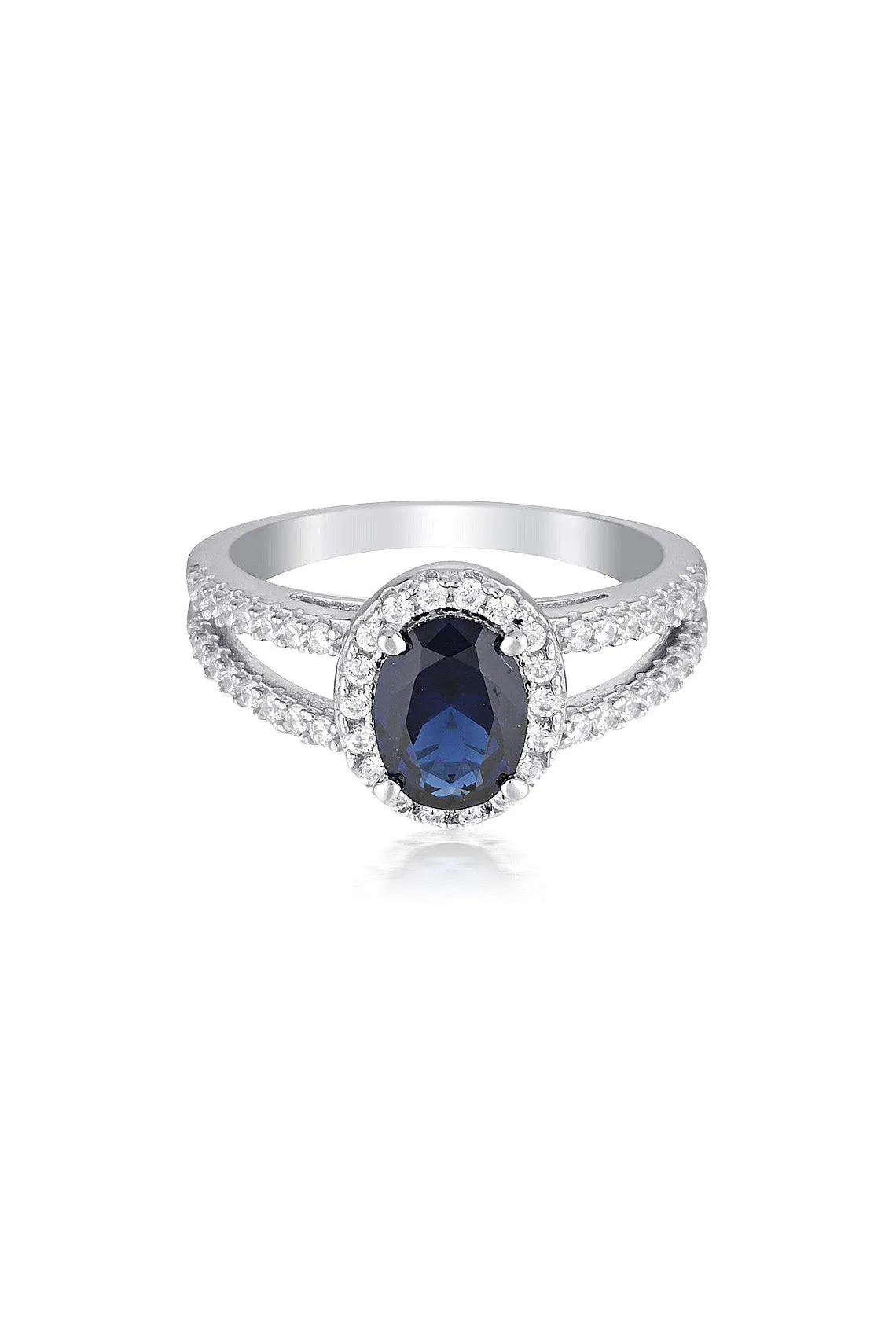 AURORA GLORY RING SILVER/ SAPPHIRE