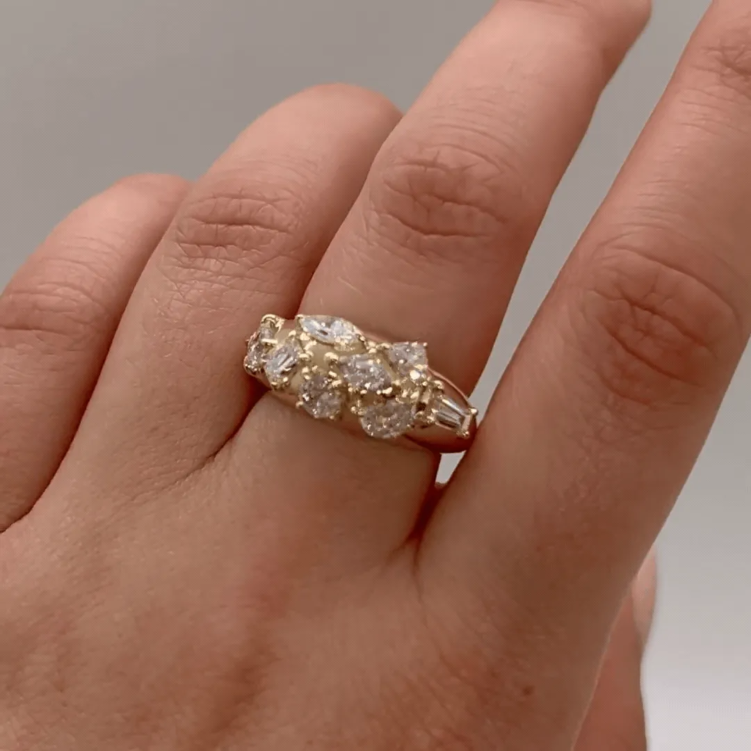 Azadi Bombe Cluster Ring