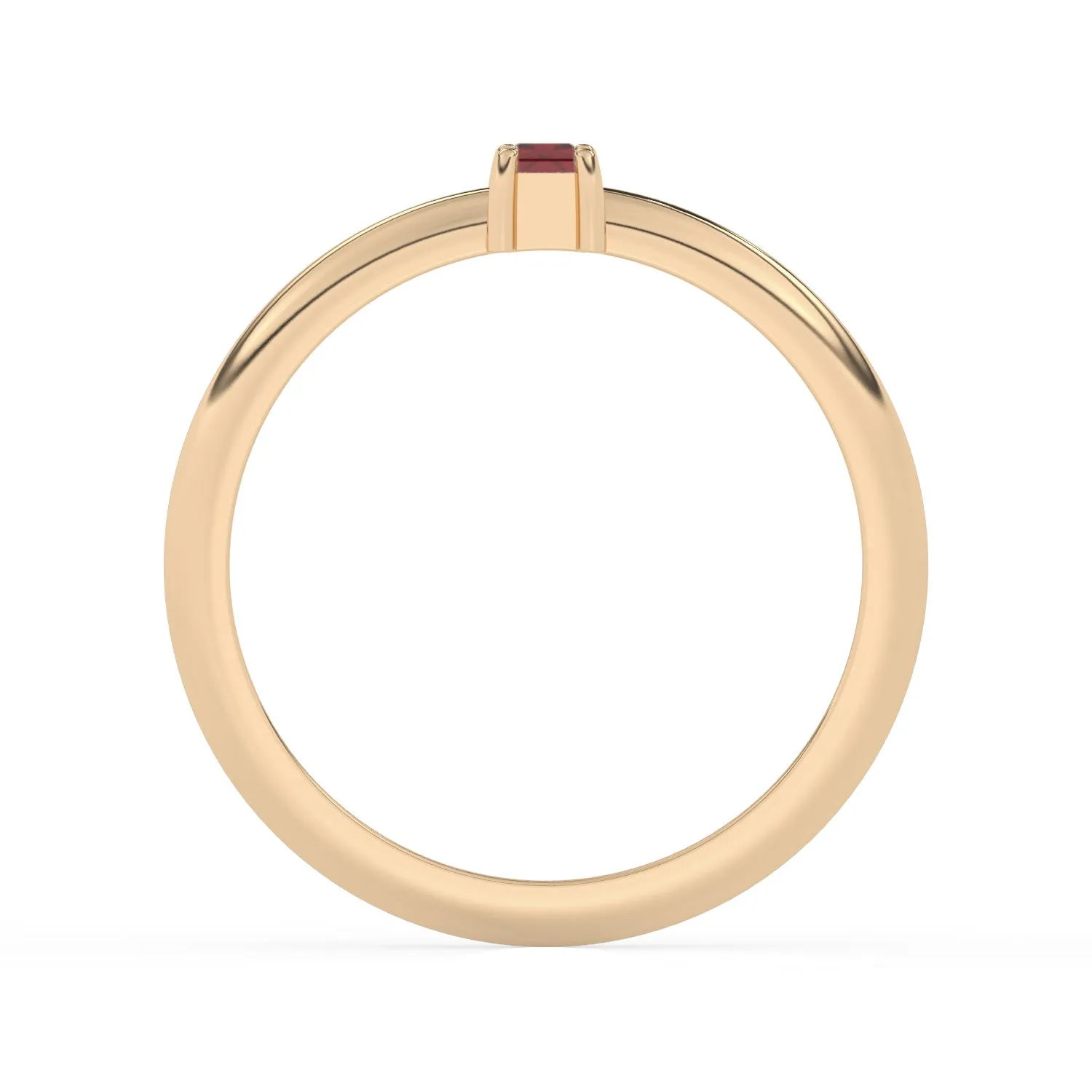 Baguette Stacking Ring - Ruby