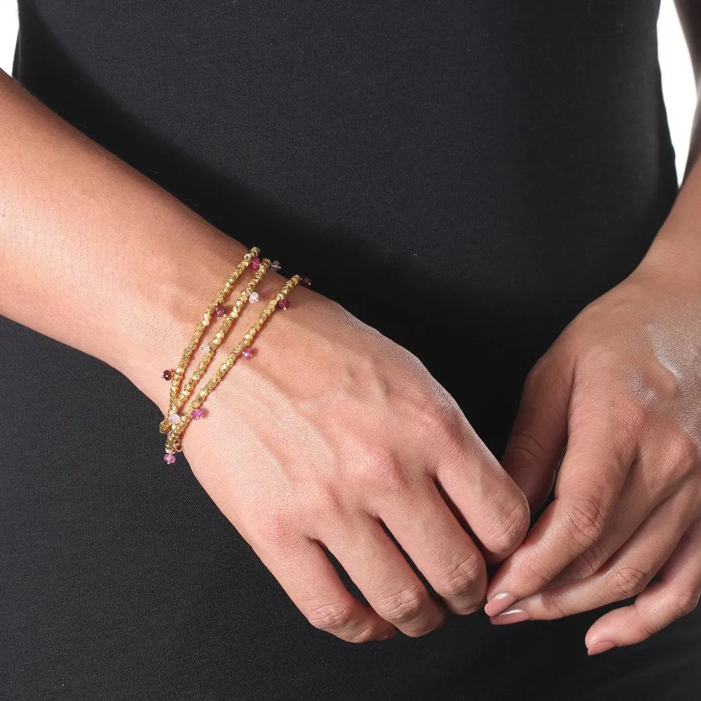 BEADED RONDELLE WRAP BRACELET