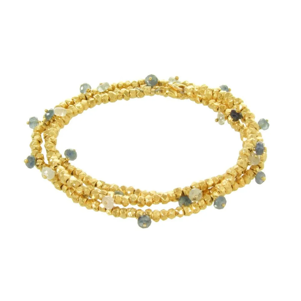 BEADED RONDELLE WRAP BRACELET