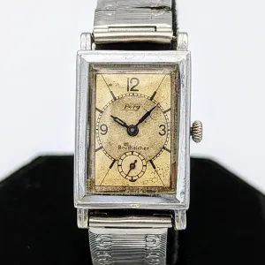 Berg Bruchsicher Wristwatch Late 1930s to Mid 1940s Stainless Steel Watch