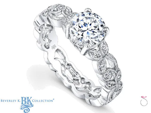 Beverley K Antique Style Engagement Ring 0.22ct in 18K