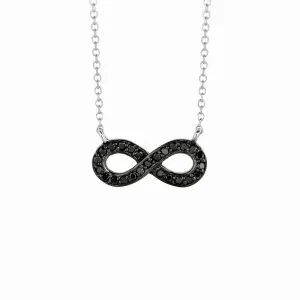 BLACK DIAMOND INFINITY NECKLACE 14K GOLD (0.15 CTW)
