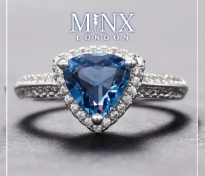 Blue Diamond Engagement Ring | Blue Wedding Ring | Wedding Ring | Blue Wedding Ring | Trilliant engagement ring | Trillion Wedding Ring