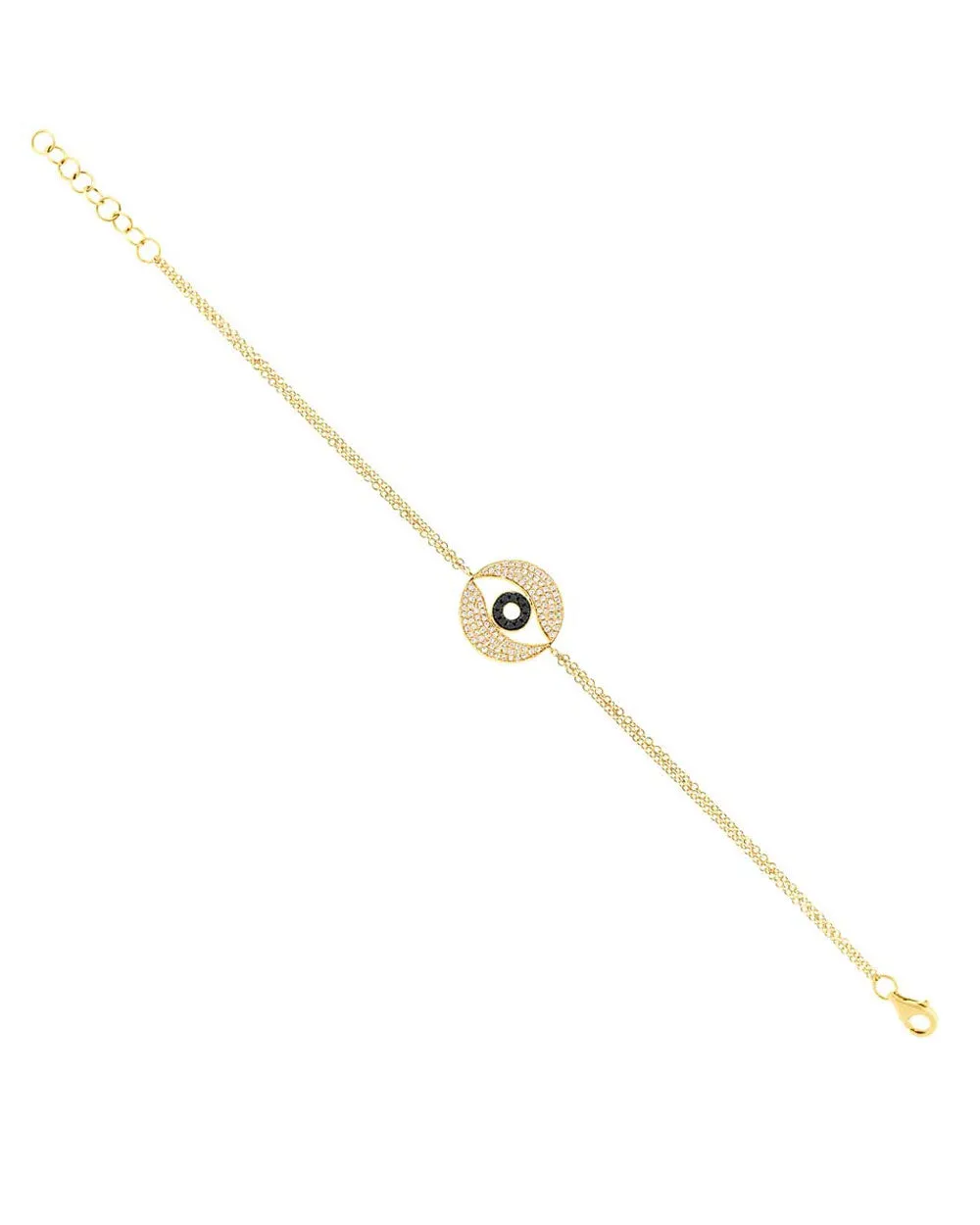 Blue Sapphire Diamond Evil Eye Bracelet