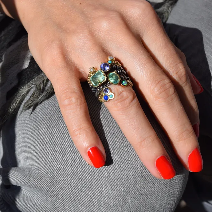 BOHEME EMERALD MUSE XL RING