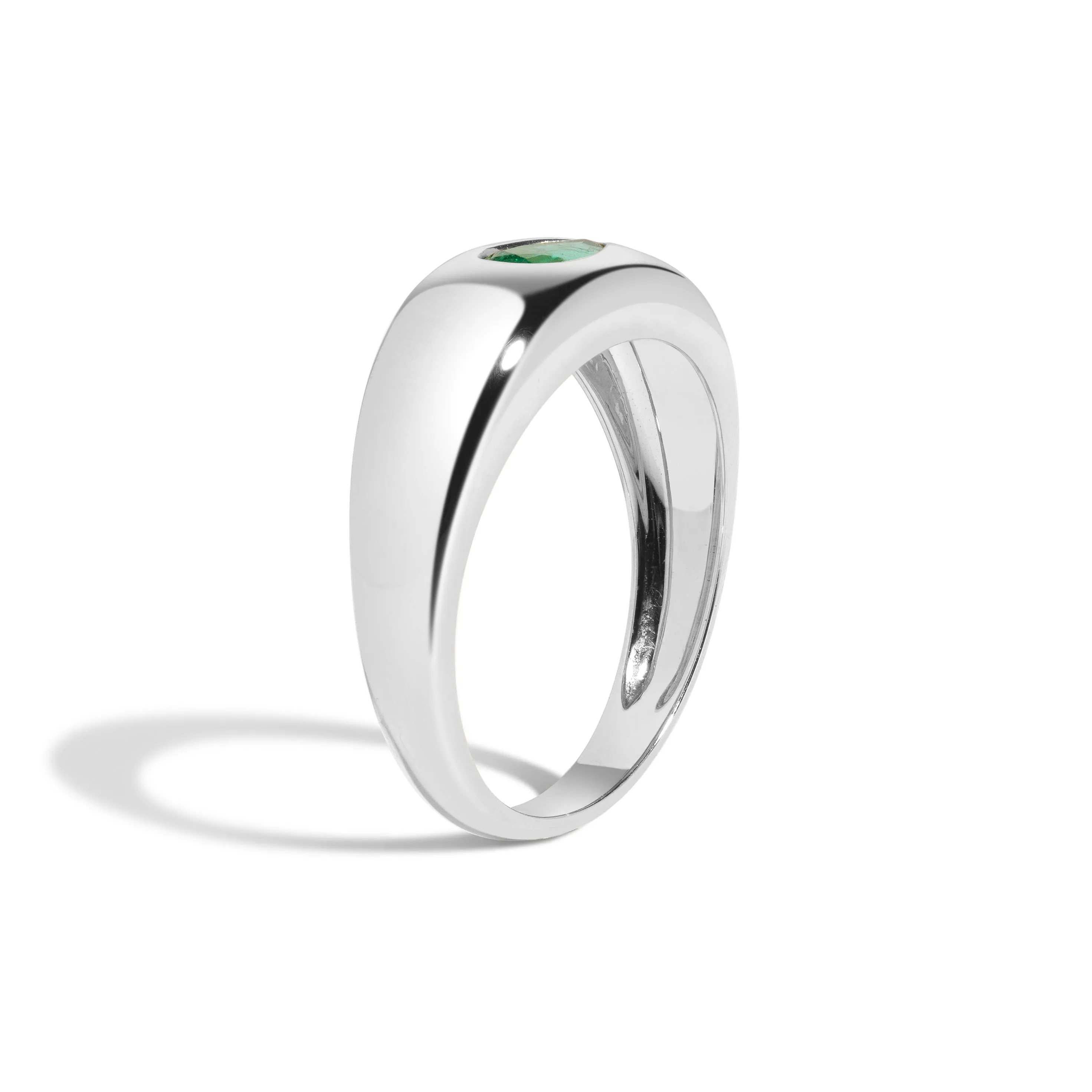 Bombe Ring with Pear Emerald