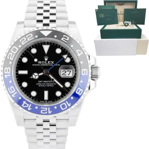 BRAND NEW 2020 Rolex GMT-Master II Batman Black Blue SS Ceramic 40mm 126710 BLNR