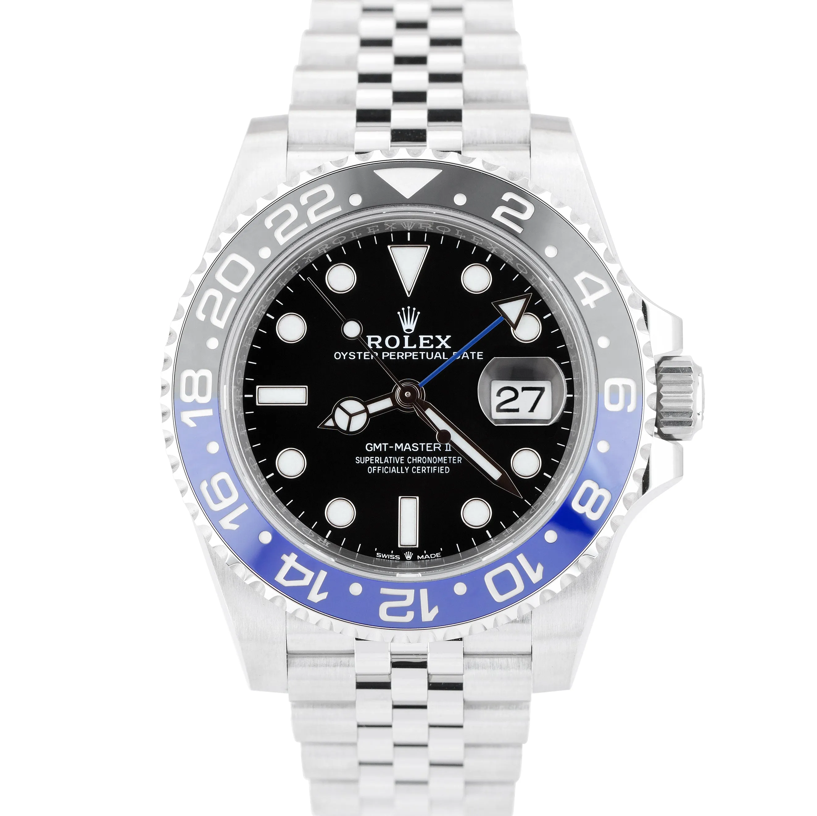 BRAND NEW 2020 Rolex GMT-Master II Batman Black Blue SS Ceramic 40mm 126710 BLNR