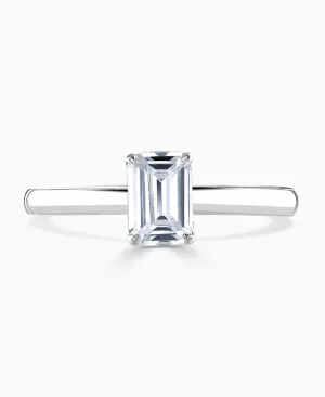 Brown & Newirth Logan Platinum & 0.77ct Emerald Cut Diamond Solitaire Engagement Ring