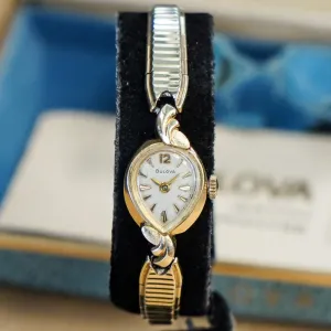 BULOVA 1964 Leading Lady "G" Watch 21 Jewels Wristwatch - ALL Original - Box & Papers!