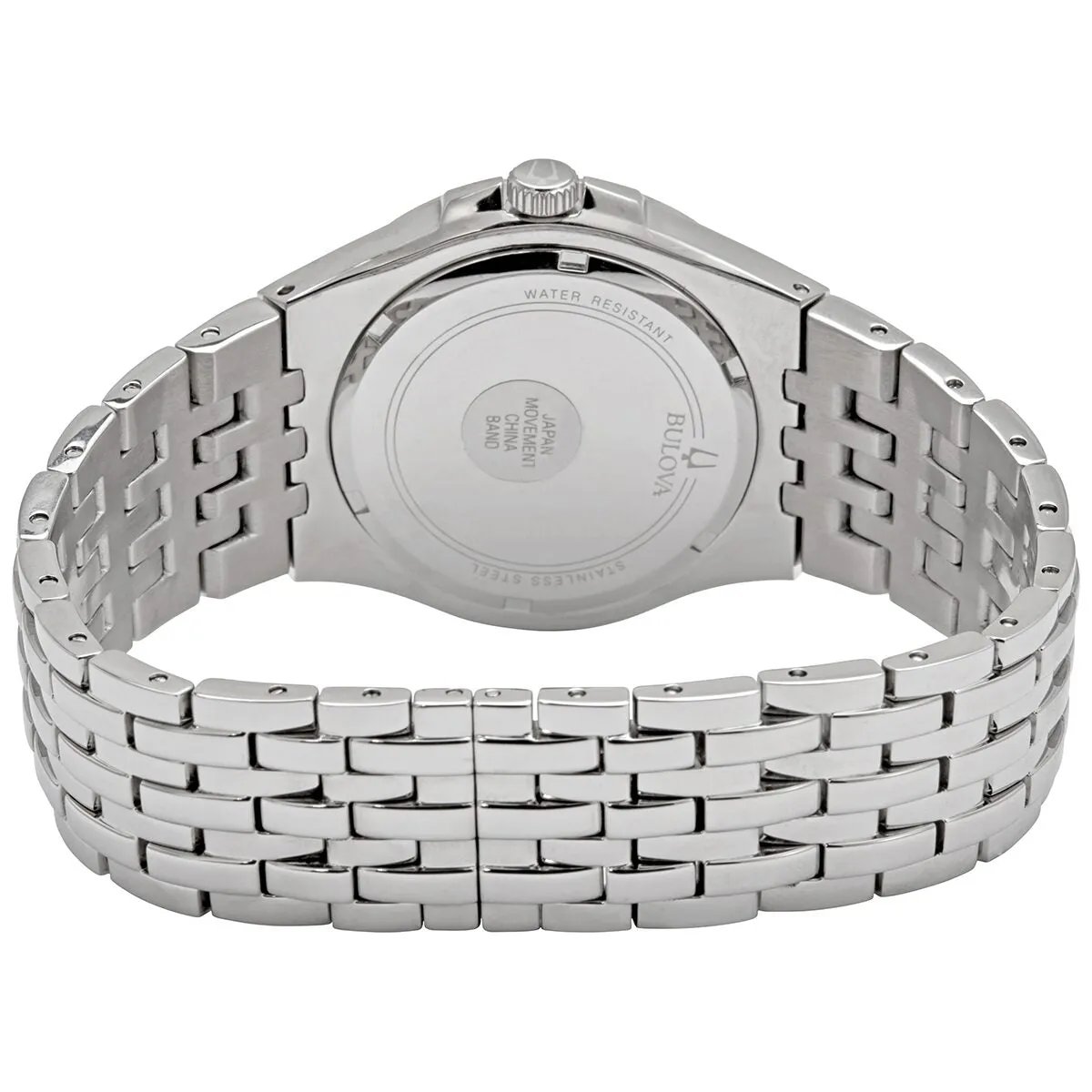 Bulova Phantom Quartz Crystal Silver Pave Dial Men's Watch 96A236
