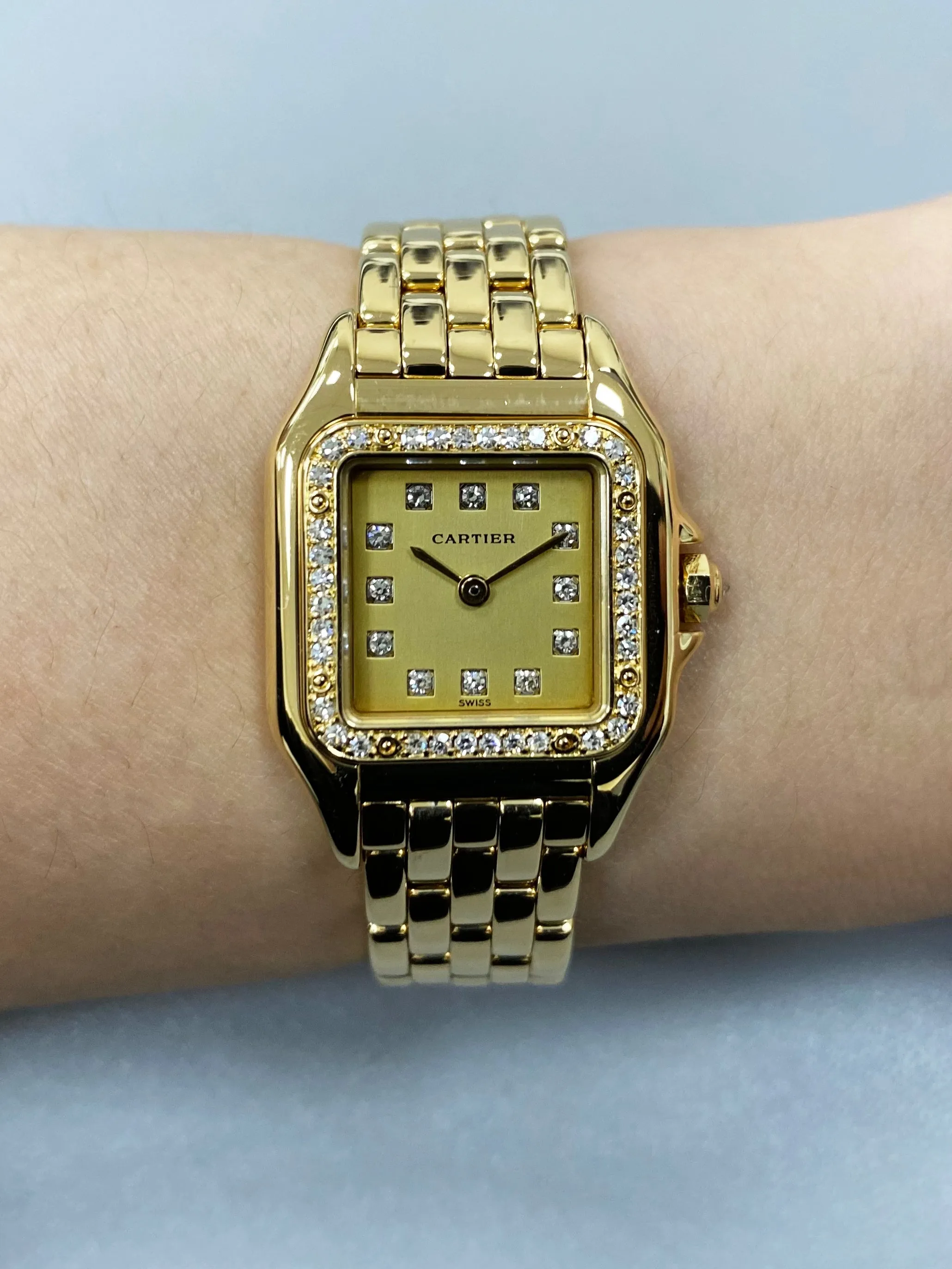 Cartier Panthere 8057915 18K Yellow Gold & Diamonds Set Ladies Watch