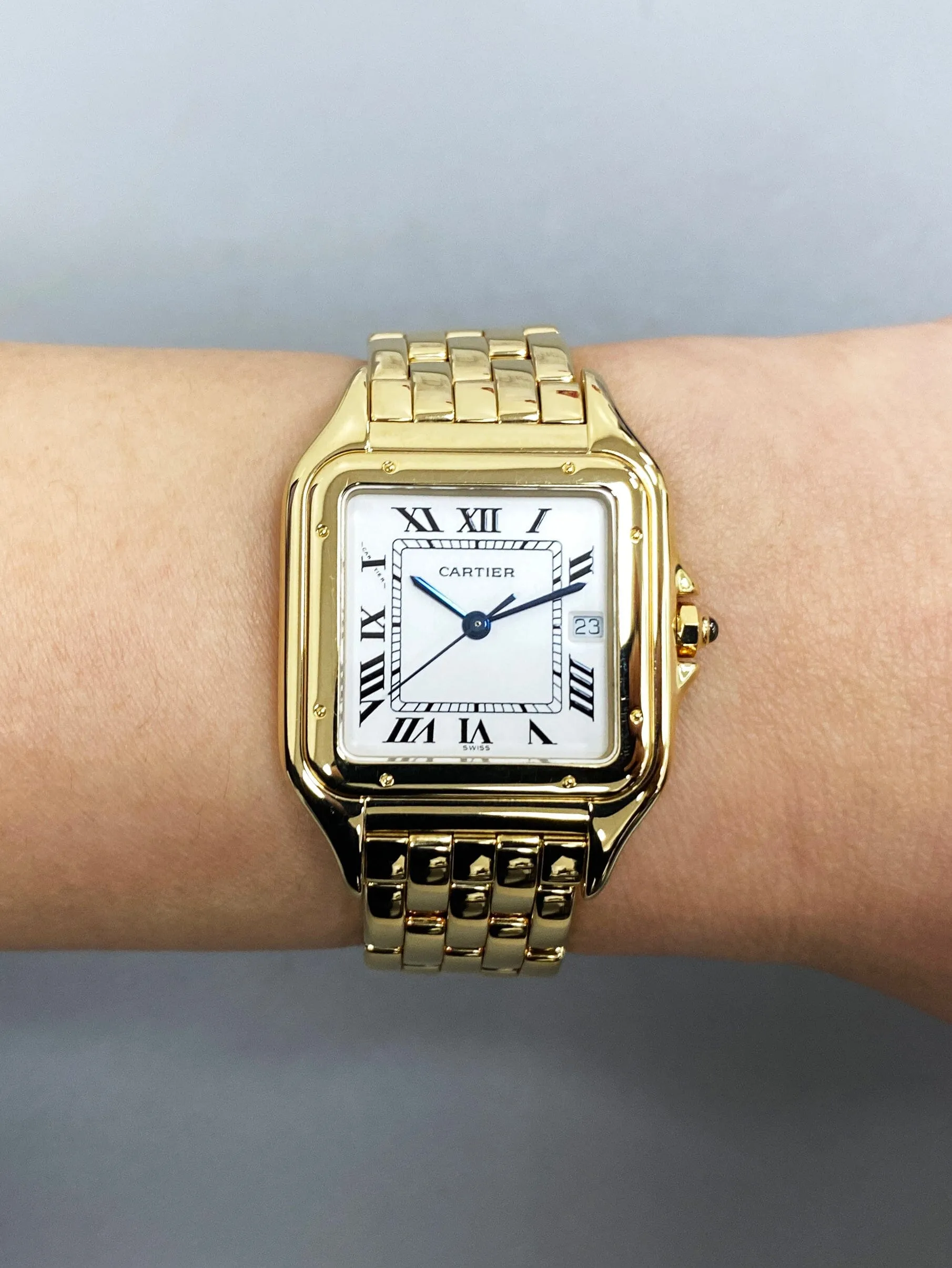Cartier Panthere W25014B9 18K Yellow Gold Mens Watch