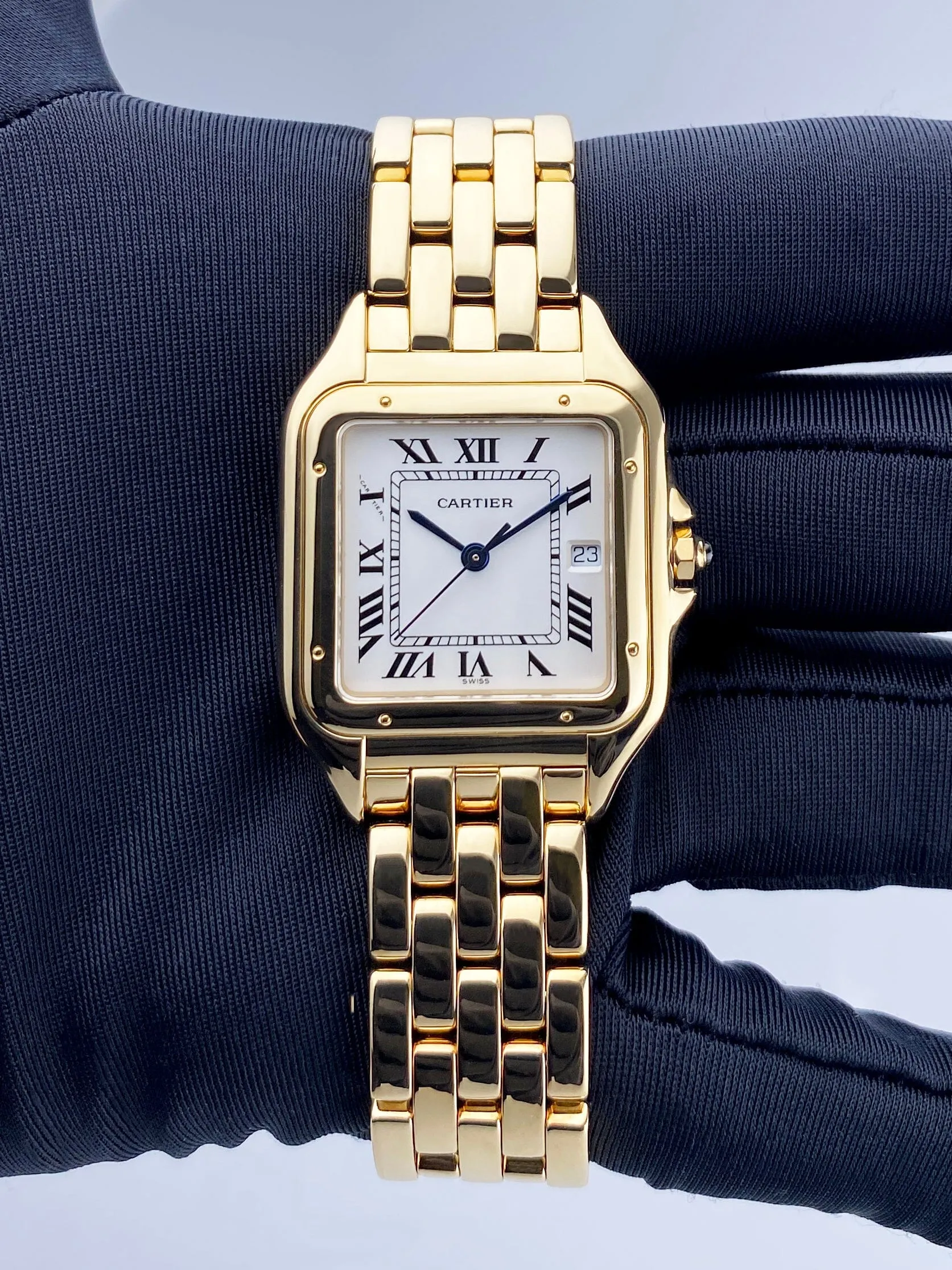 Cartier Panthere W25014B9 18K Yellow Gold Mens Watch