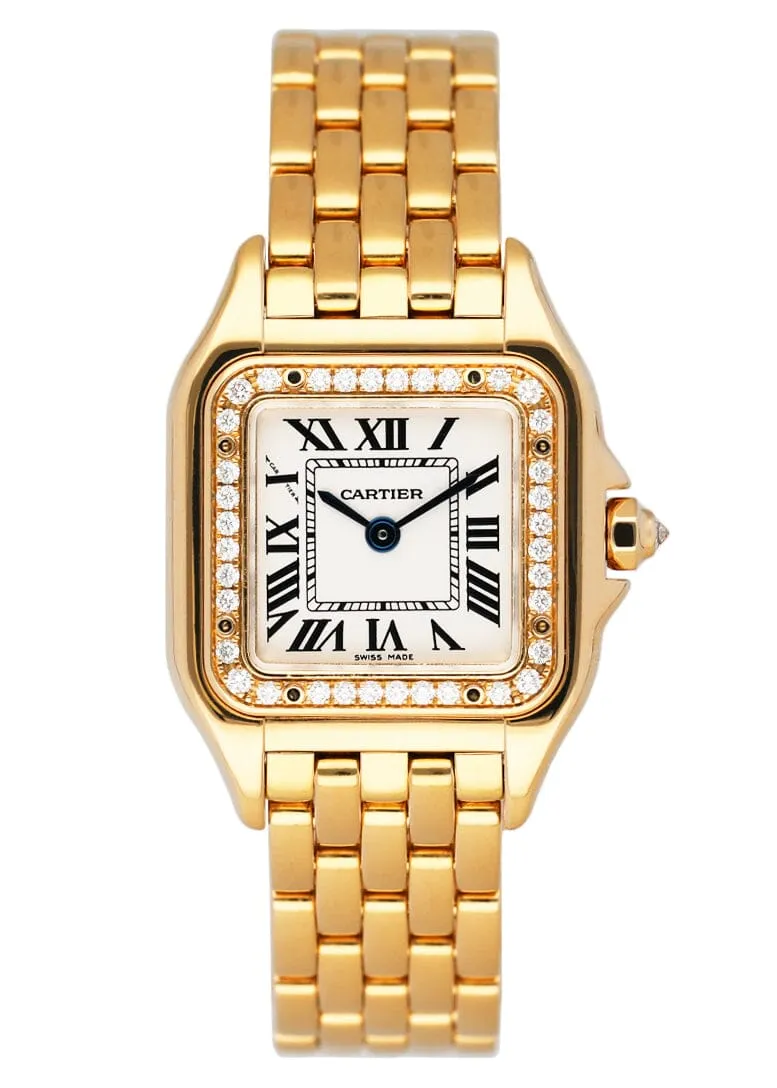 Cartier Panthere WJPN0015 Diamond Yellow Gold Ladies Watch Box Papers