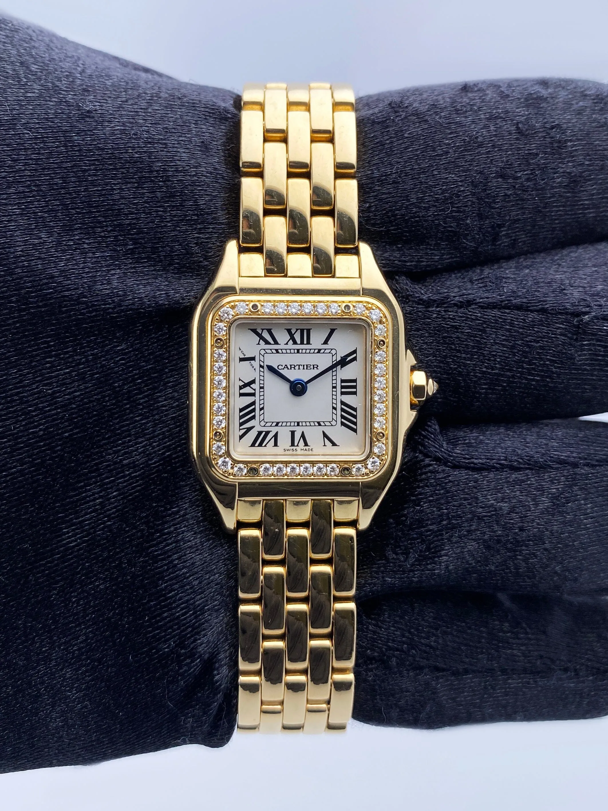 Cartier Panthere WJPN0015 Diamond Yellow Gold Ladies Watch Box Papers