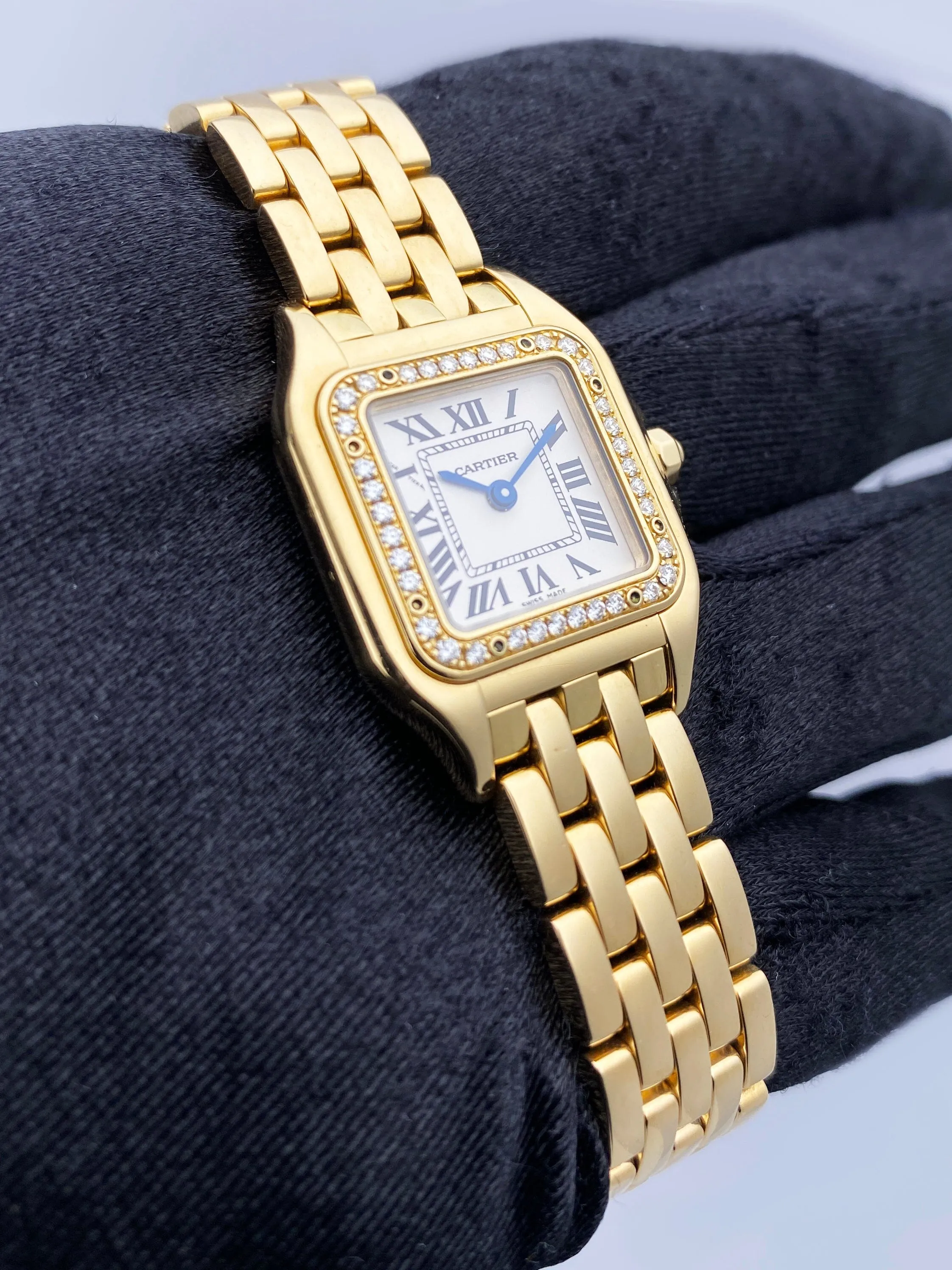 Cartier Panthere WJPN0015 Diamond Yellow Gold Ladies Watch Box Papers