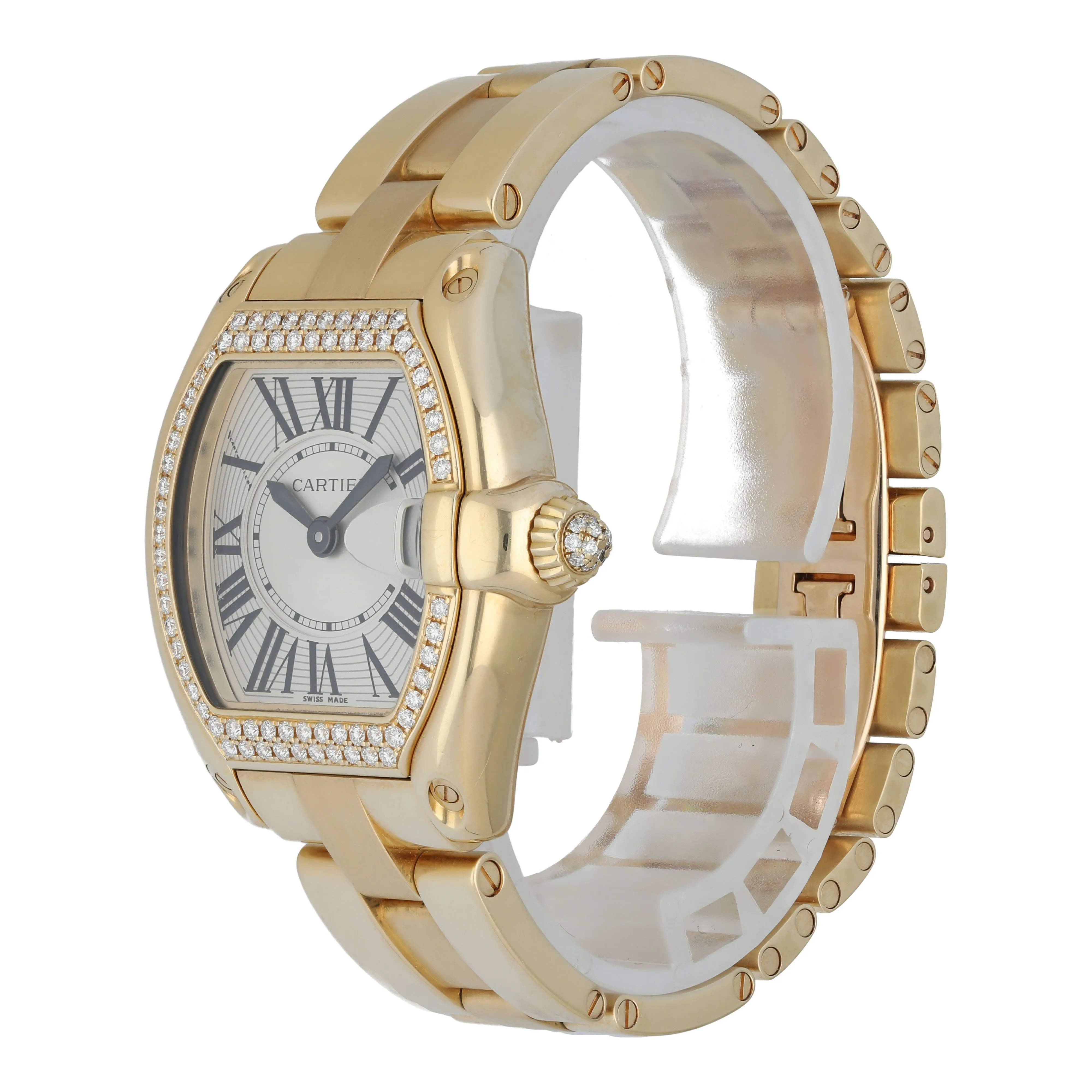 Cartier Roadster 2676 18K Yellow Gold & Diamonds Ladies Watch