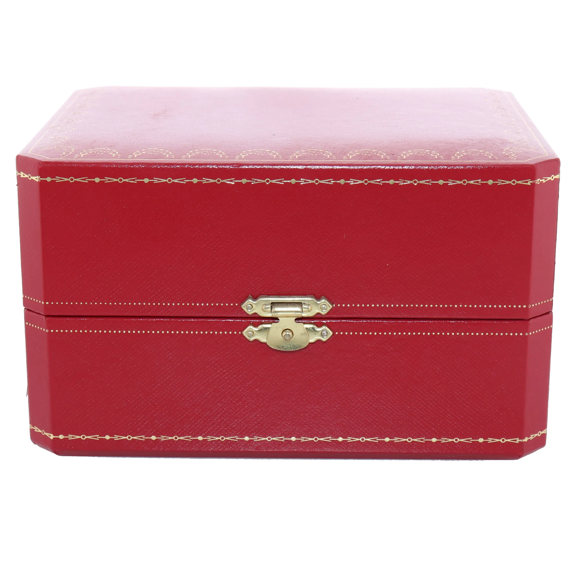 Cartier Santos Dumont 2787 18k Yellow Gold 28mm Ivory Roman Quartz Watch Box