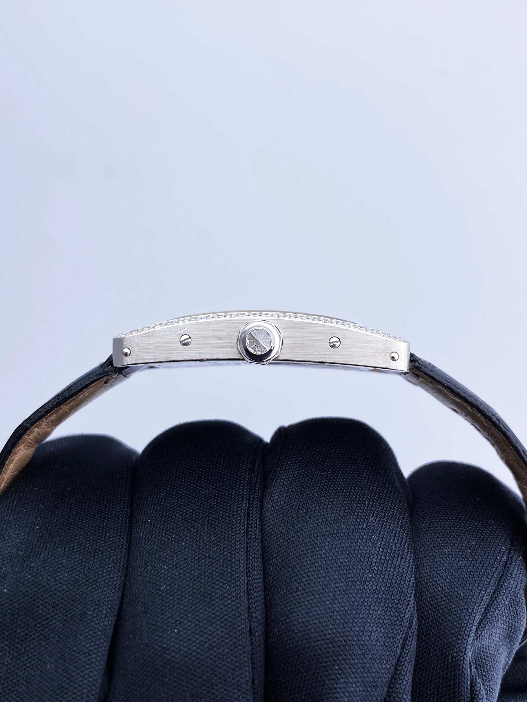 Cartier Tank Americaine 1713 18K White Gold Diamond Ladies Watch