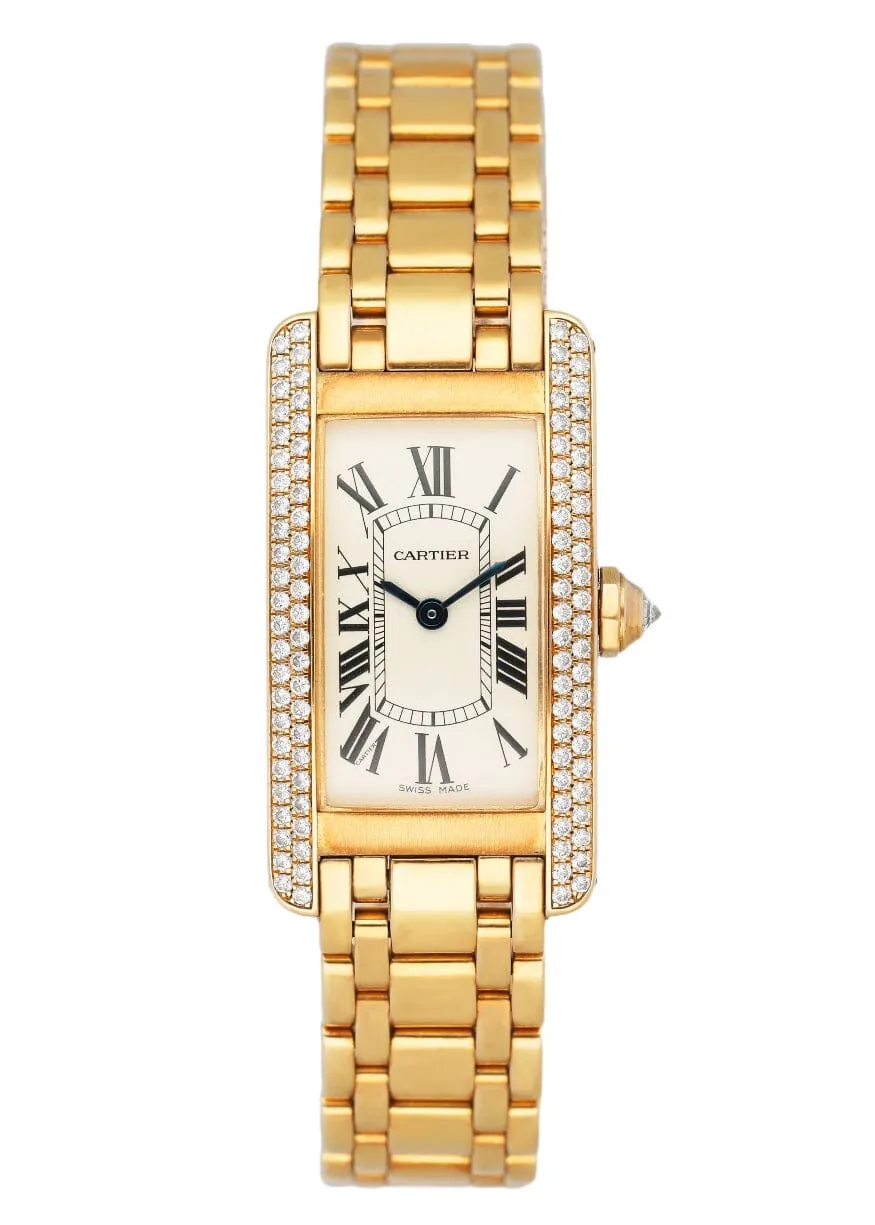 Cartier  Tank Americaine WB7012K2 Diamond Ladies Watch