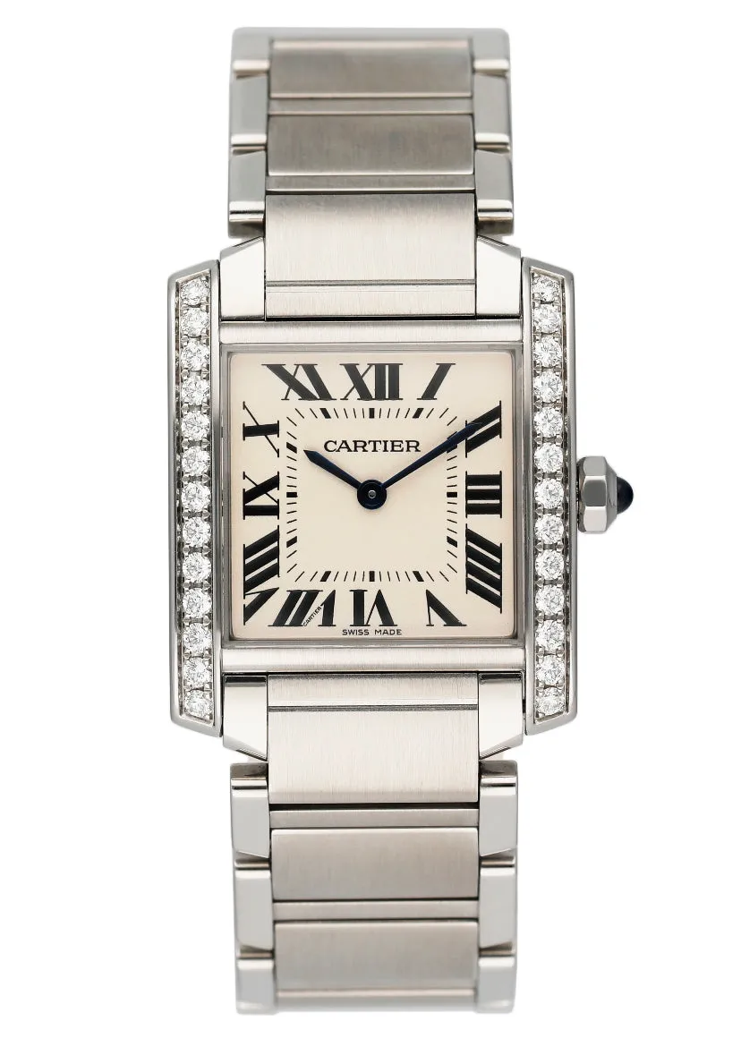 Cartier Tank Francaise W4TA0009 Midsize Ladies Watch Box Papers