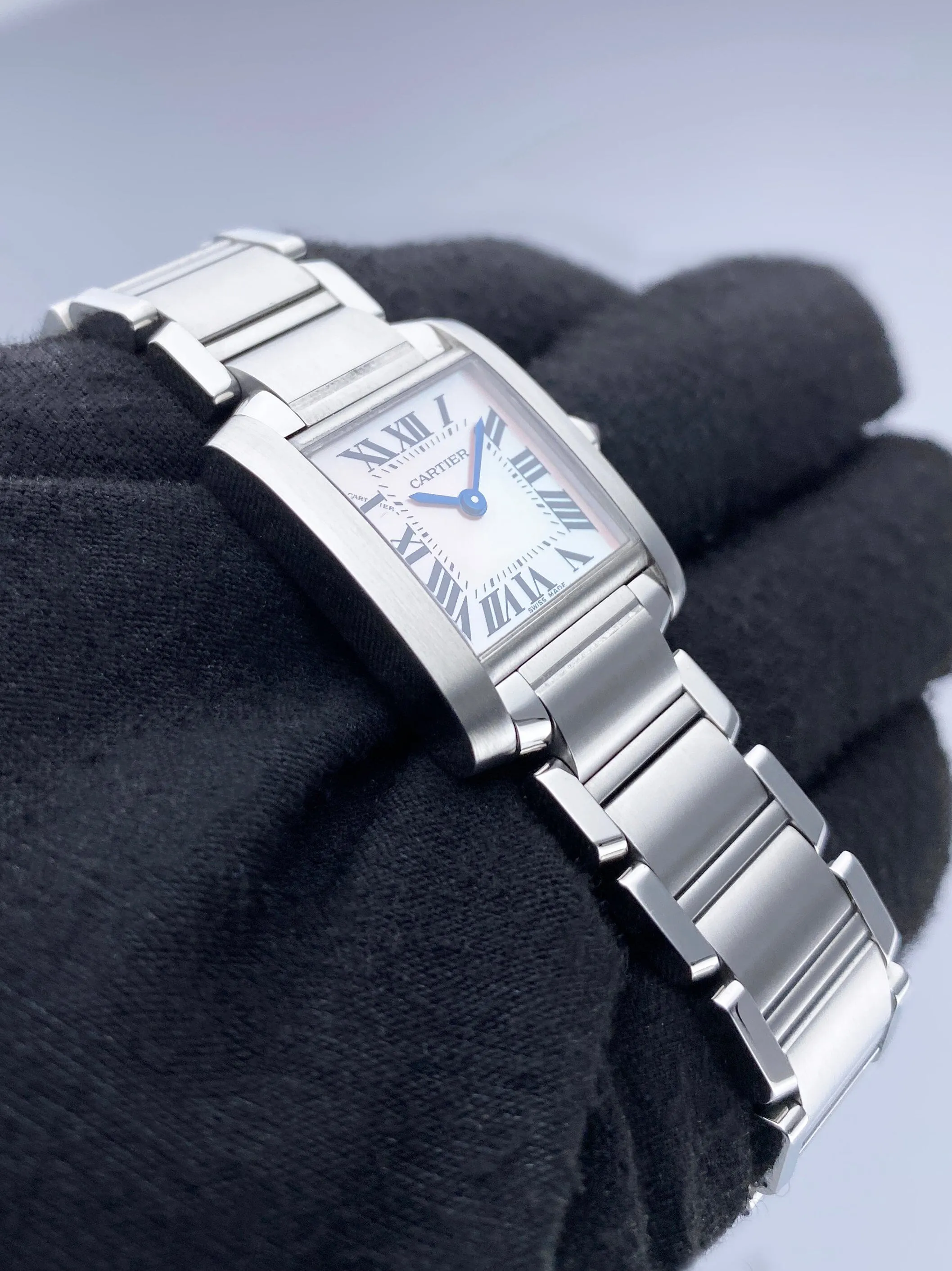 Cartier Tank Francaise W51028Q3 MOP Steel Ladies Watch