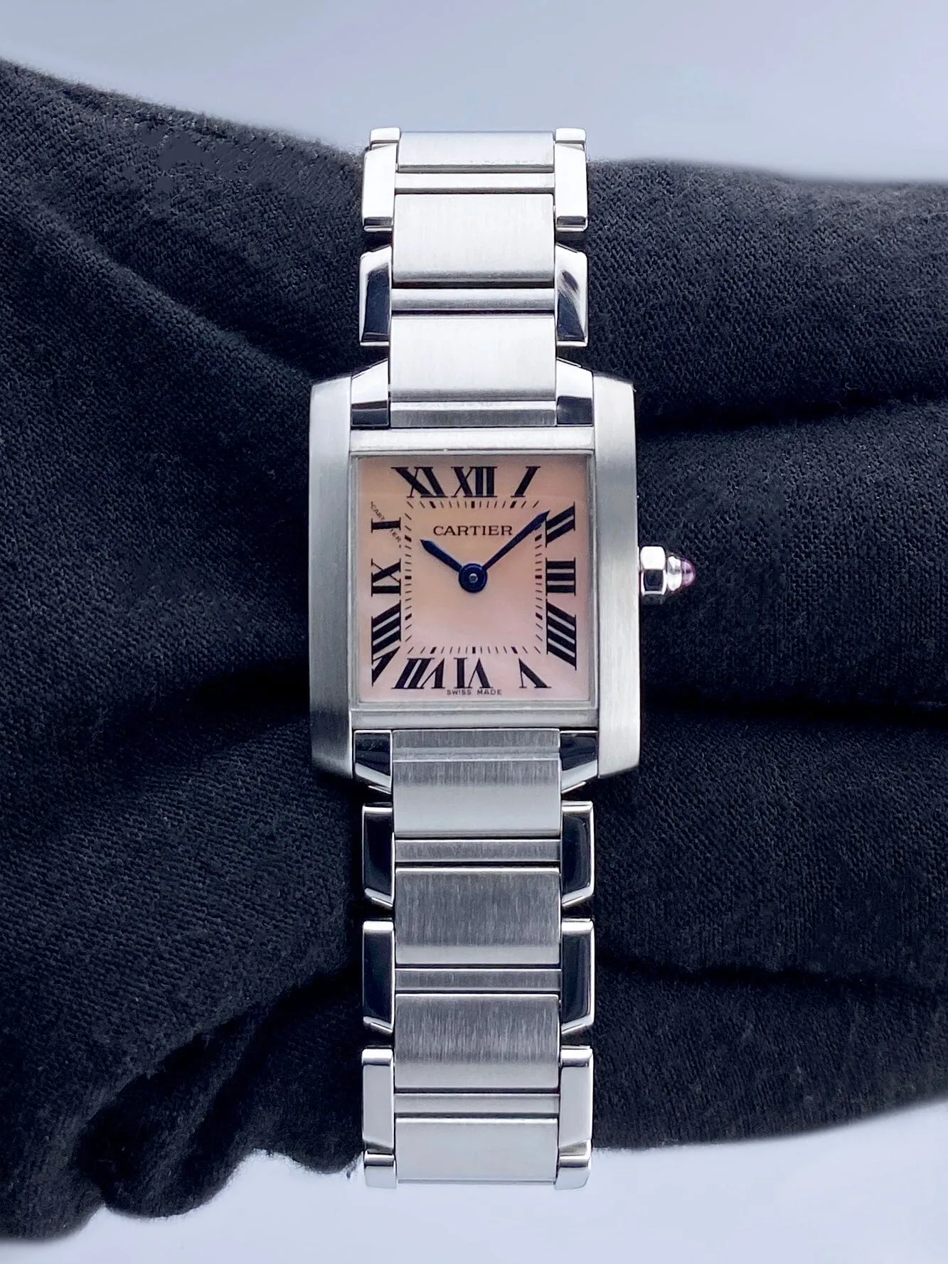 Cartier Tank Francaise W51028Q3 MOP Steel Ladies Watch