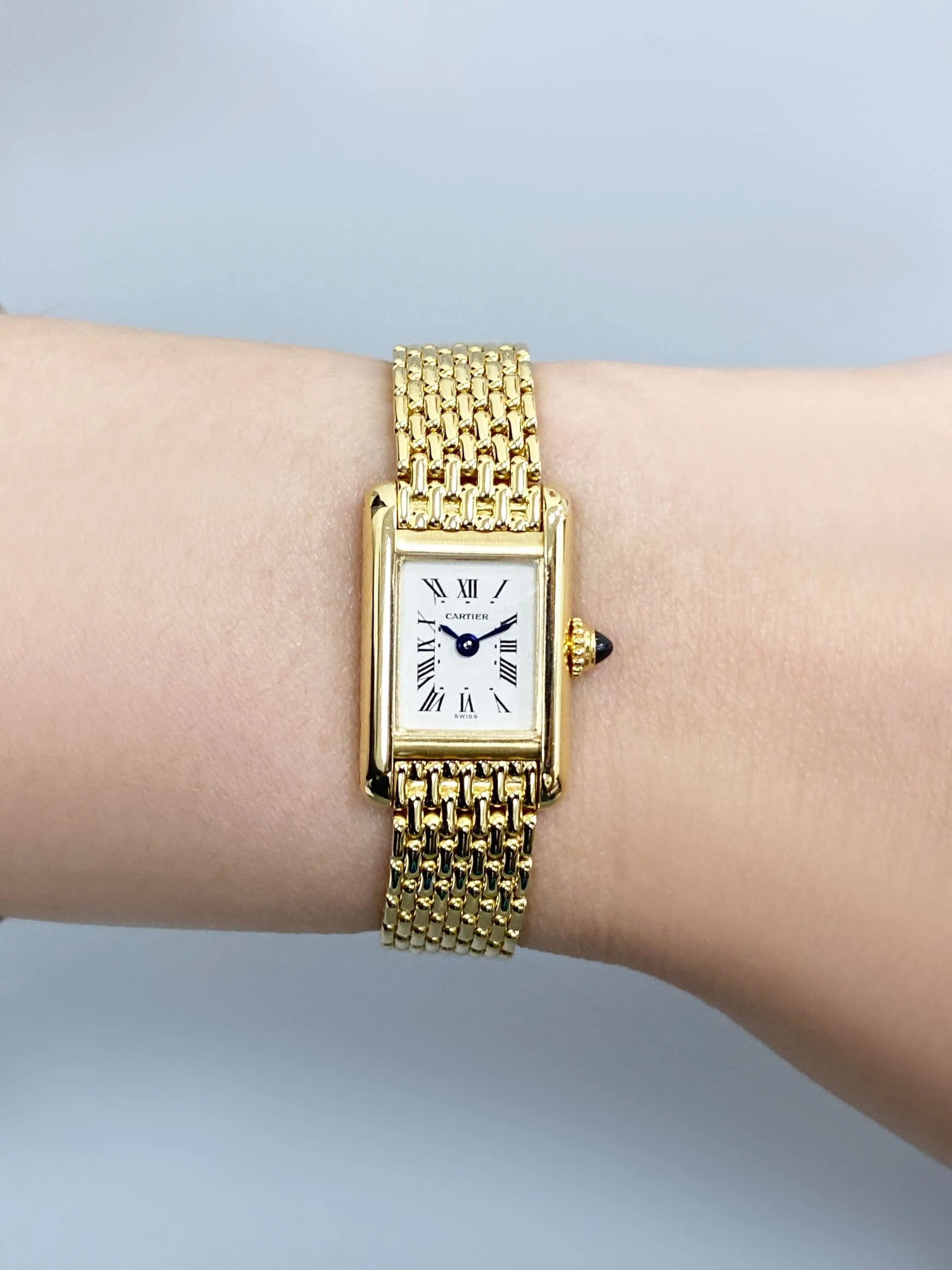 Cartier Tank Mini W15006A3 18K Yellow Gold Ladies Watch