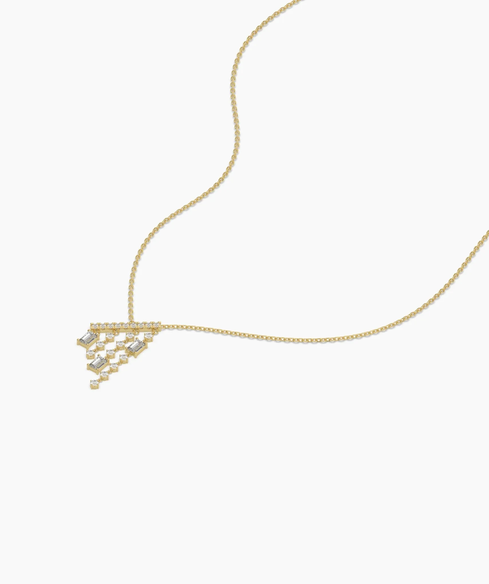 Cascading Diamond Dangle Necklace