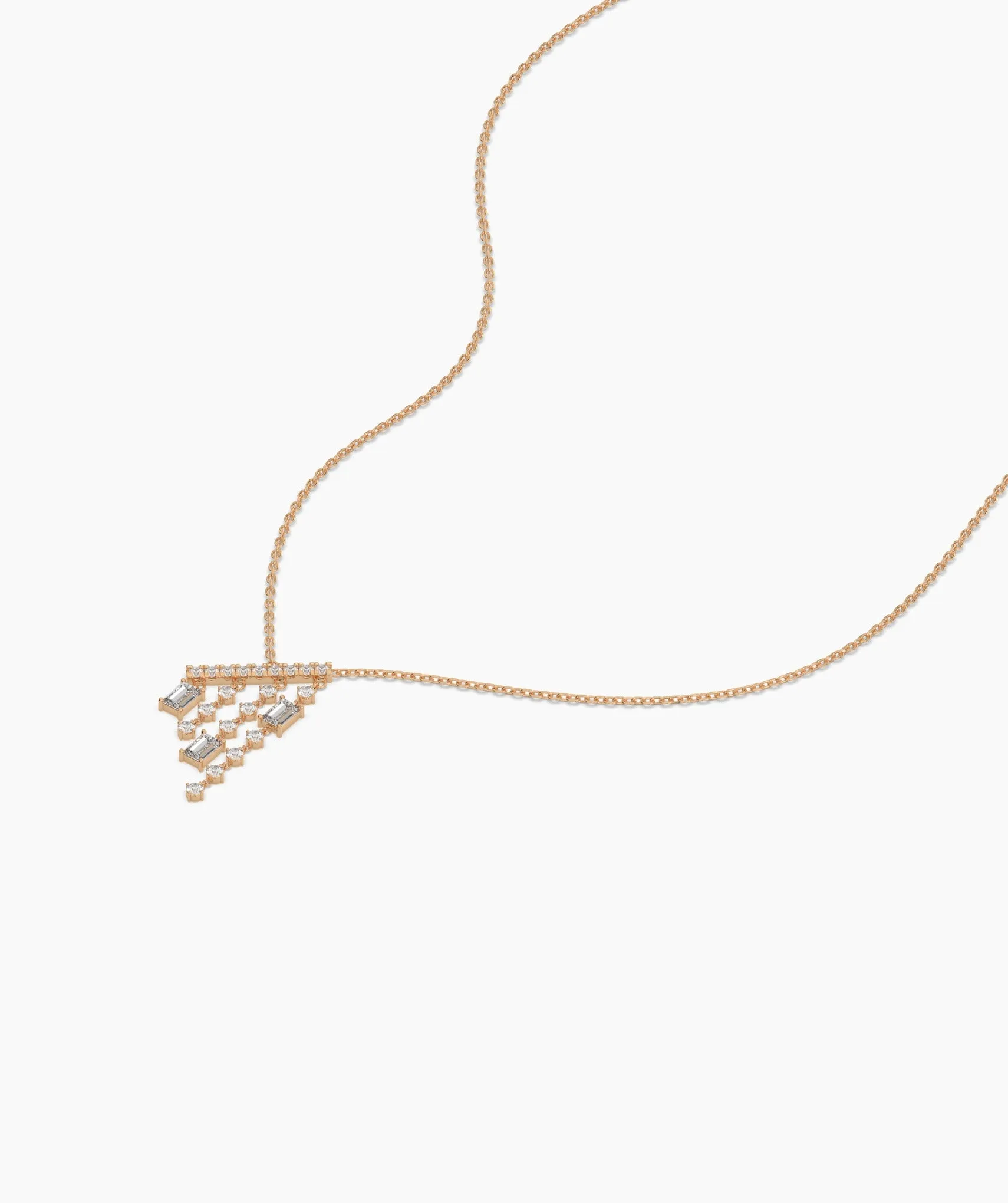 Cascading Diamond Dangle Necklace