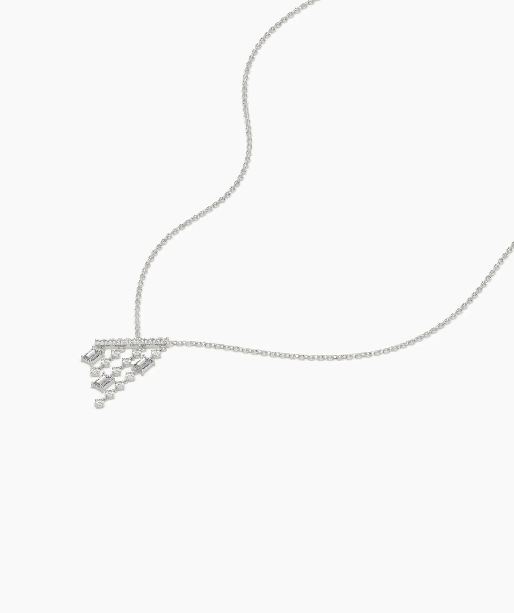 Cascading Diamond Dangle Necklace