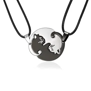 Cat Bff Pendant Necklaces Cat Puzzle Matching Necklaces