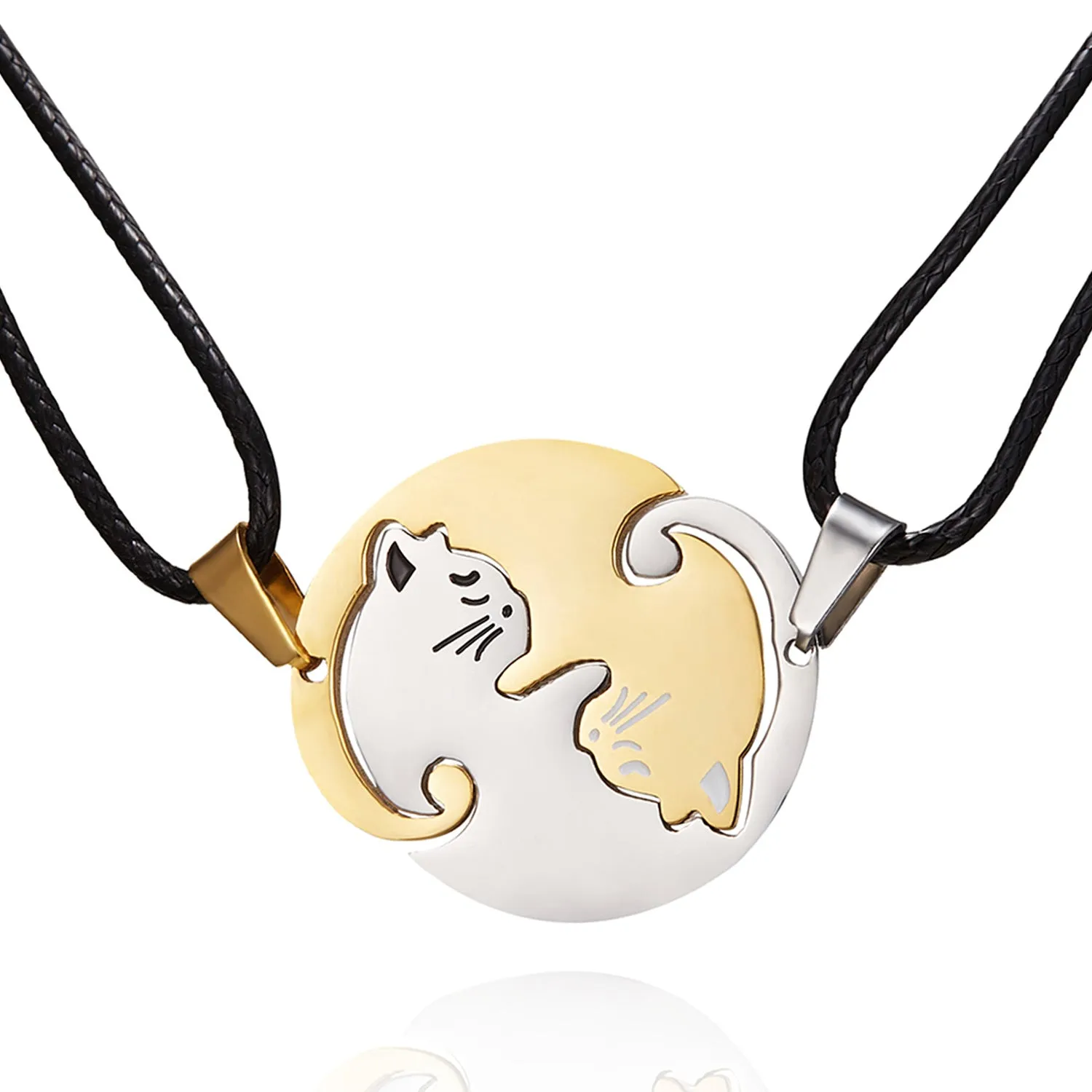 Cat Bff Pendant Necklaces Cat Puzzle Matching Necklaces