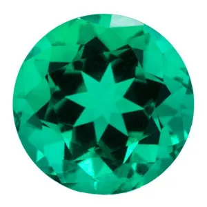 Chatham Lab-Grown Round Emerald Stone Size