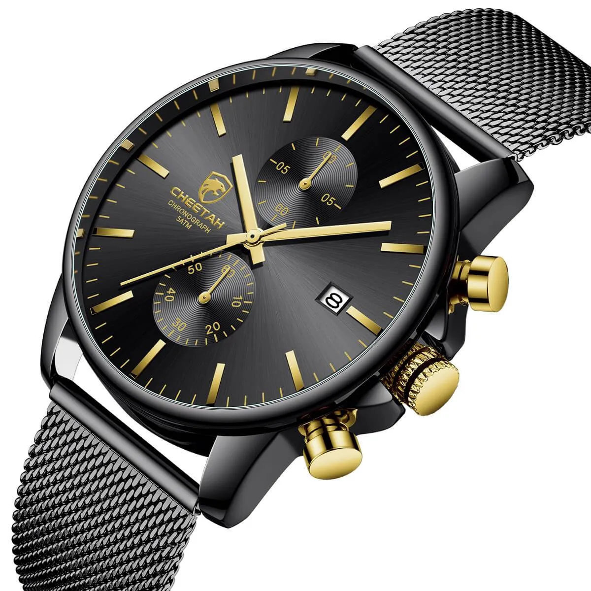 CHEETAH CH1604 ARISTO X5 - Men's Gold Hands Black Chronograph Watch