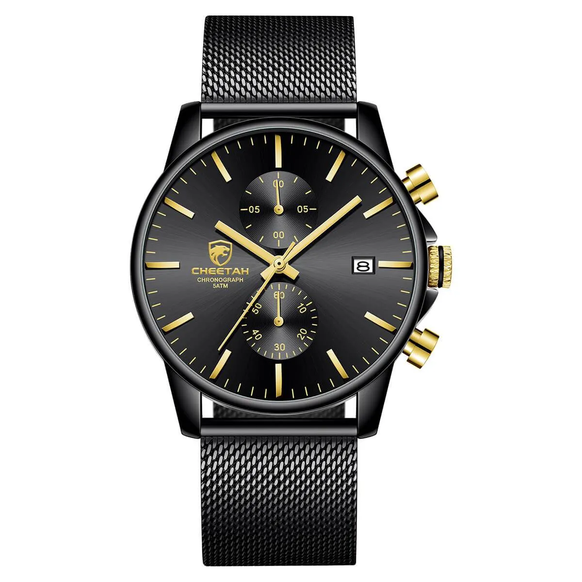 CHEETAH CH1604 ARISTO X5 - Men's Gold Hands Black Chronograph Watch