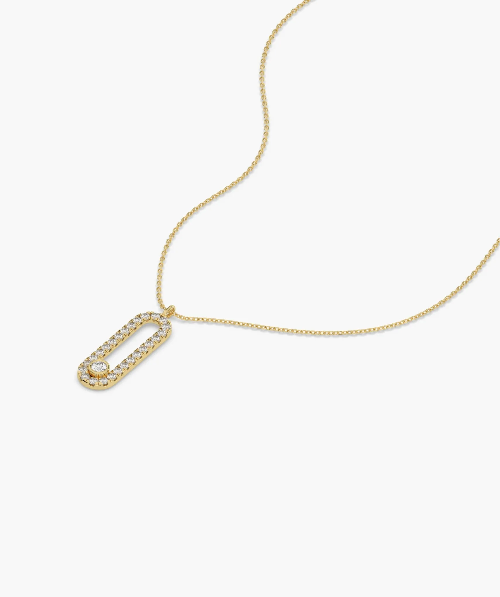 Circular Diamond Charm Pendant
