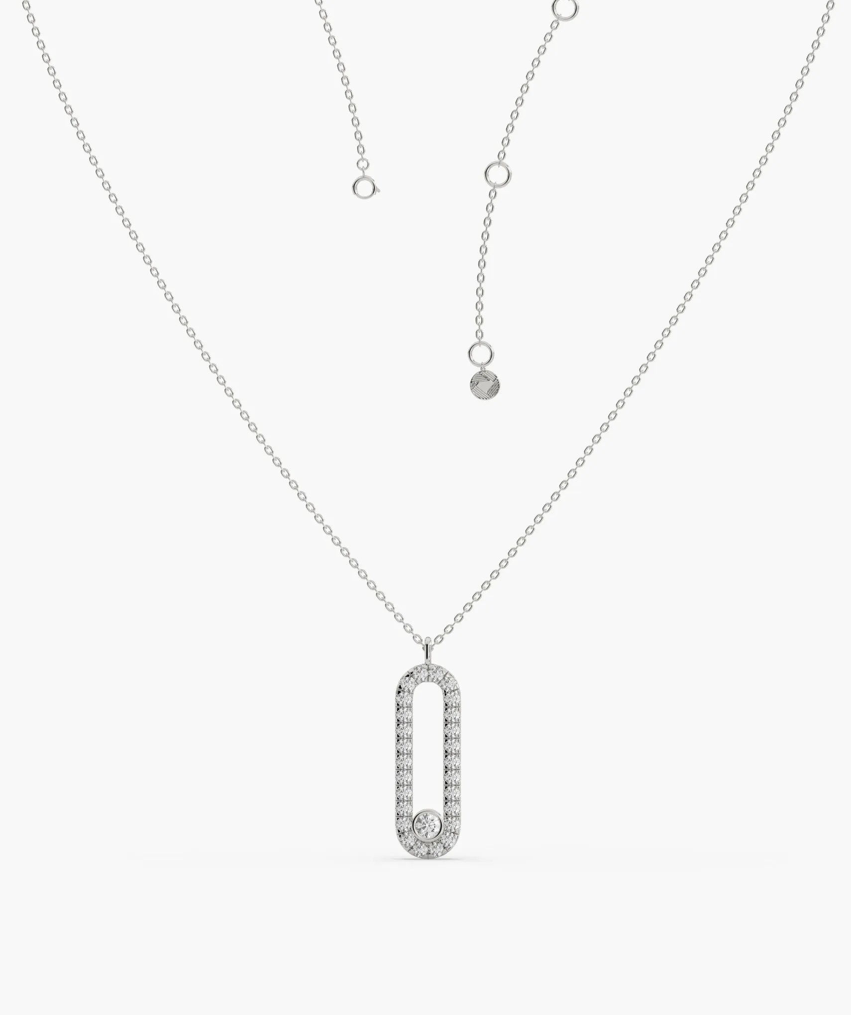 Circular Diamond Charm Pendant
