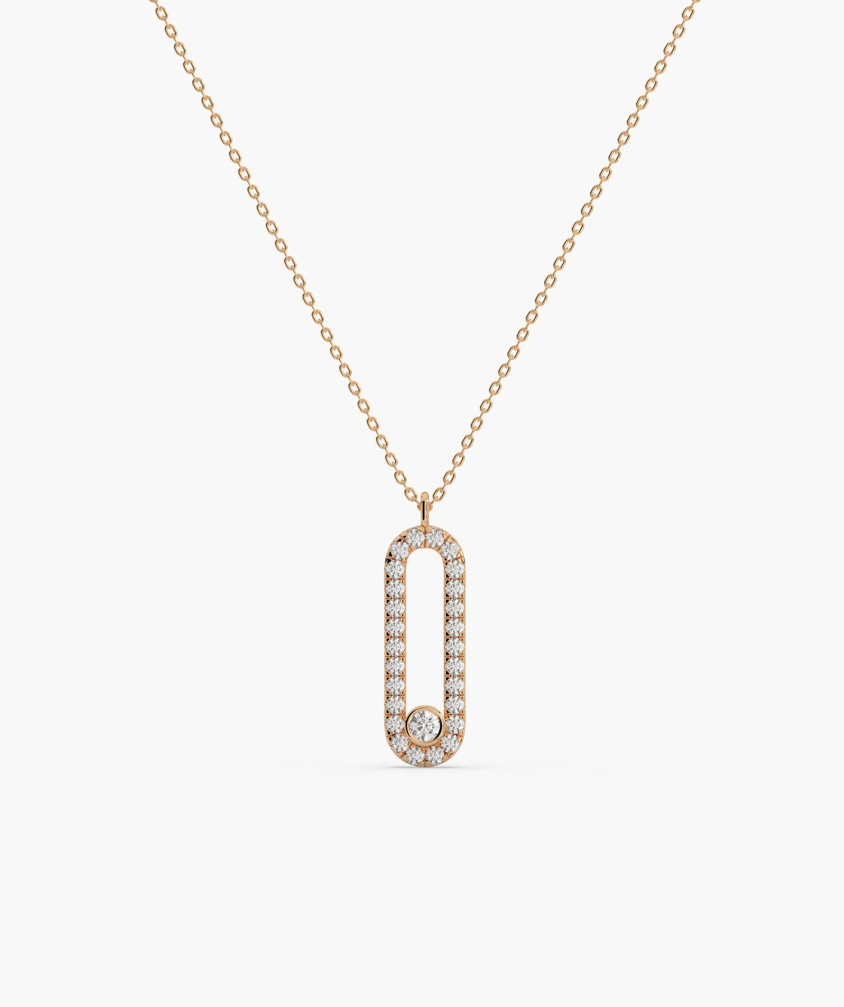 Circular Diamond Charm Pendant