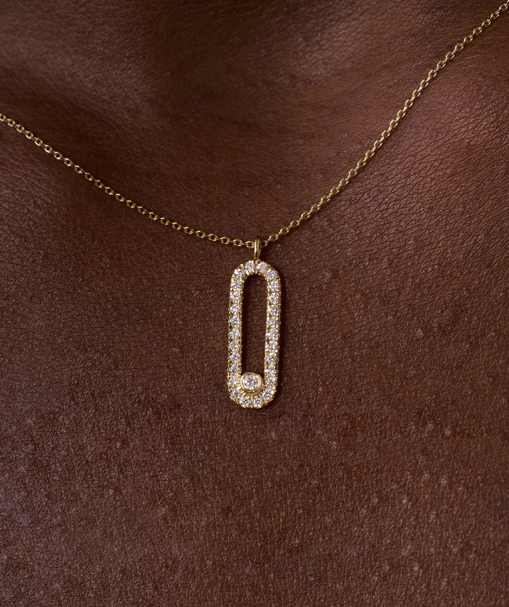 Circular Diamond Charm Pendant