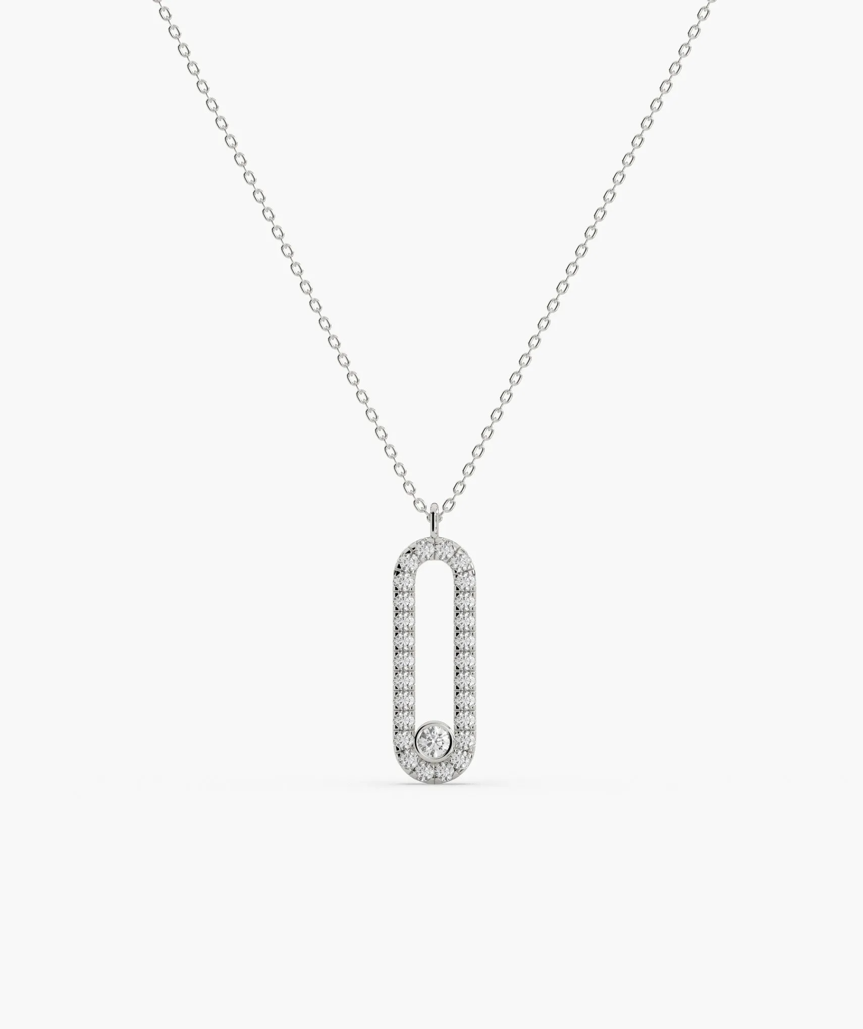 Circular Diamond Charm Pendant