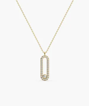 Circular Diamond Charm Pendant